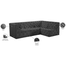  Manufacturer Color_Grey -- Tuft 99" Grey Velvet Upholstered 4 pc Modular Sectional IMAGE 20