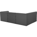  Manufacturer Color_Grey -- Tuft 99" Grey Velvet Upholstered 4 pc Modular Sectional IMAGE 5