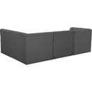  Manufacturer Color_Grey -- Tuft 99" Grey Velvet Upholstered 4 pc Modular Sectional IMAGE 6