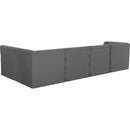  Manufacturer Color_Grey -- Tuft 128" Grey Velvet Upholstered 5 pc Modular Sectional IMAGE 5