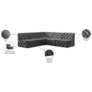  Manufacturer Color_Grey -- Tuft 93" Grey Velvet Upholstered 5 pc Modular Sectional IMAGE 15