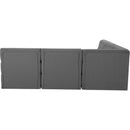  Manufacturer Color_Grey -- Tuft 93" Grey Velvet Upholstered 5 pc Modular Sectional IMAGE 3