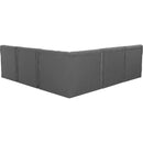  Manufacturer Color_Grey -- Tuft 93" Grey Velvet Upholstered 5 pc Modular Sectional IMAGE 4