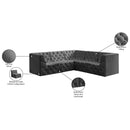  Manufacturer Color_Grey -- Tuft 99" Grey Velvet Upholstered 5 pc Modular Sectional IMAGE 12