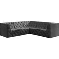  Manufacturer Color_Grey -- Tuft 99" Grey Velvet Upholstered 5 pc Modular Sectional IMAGE 1