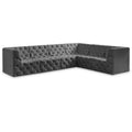  Manufacturer Color_Grey -- Tuft 128" Grey Velvet Upholstered 6 pc Modular Sectional IMAGE 1