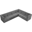  Manufacturer Color_Grey -- Tuft 128" Grey Velvet Upholstered 6 pc Modular Sectional IMAGE 7