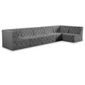  Manufacturer Color_Grey -- Tuft 157" Grey Velvet Upholstered 6 pc Modular Sectional IMAGE 1