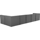  Manufacturer Color_Grey -- Tuft 157" Grey Velvet Upholstered 6 pc Modular Sectional IMAGE 5