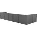  Manufacturer Color_Grey -- Tuft 157" Grey Velvet Upholstered 6 pc Modular Sectional IMAGE 6