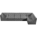  Manufacturer Color_Grey -- Tuft 157" Grey Velvet Upholstered 6 pc Modular Sectional IMAGE 9