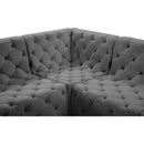  Manufacturer Color_Grey -- Tuft 157" Grey Velvet Upholstered 7 pc Modular Sectional IMAGE 14