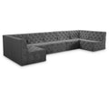  Manufacturer Color_Grey -- Tuft 157" Grey Velvet Upholstered 7 pc Modular Sectional IMAGE 1