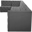  Manufacturer Color_Grey -- Tuft 186" Grey Velvet Upholstered 7 pc Modular Sectional IMAGE 12