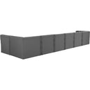  Manufacturer Color_Grey -- Tuft 186" Grey Velvet Upholstered 7 pc Modular Sectional IMAGE 5