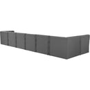  Manufacturer Color_Grey -- Tuft 186" Grey Velvet Upholstered 7 pc Modular Sectional IMAGE 6
