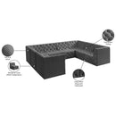  Manufacturer Color_Grey -- Tuft 128" Grey Velvet Upholstered 8 pc Modular Sectional IMAGE 14