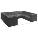 Meridian Tuft Grey Velvet Modular Sectional IMAGE 15