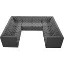  Manufacturer Color_Grey -- Tuft 128" Grey Velvet Upholstered 8 pc Modular Sectional IMAGE 6