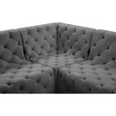  Manufacturer Color_Grey -- Tuft 186" Grey Velvet Upholstered 8 pc Modular Sectional IMAGE 13
