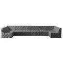 Meridian Tuft Grey Velvet Modular Sectional IMAGE 14