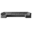 Meridian Tuft Grey Velvet Modular Sectional IMAGE 1