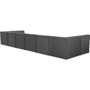 Meridian Tuft Grey Velvet Modular Sectional IMAGE 3