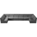  Manufacturer Color_Grey -- Tuft 186" Grey Velvet Upholstered 8 pc Modular Sectional IMAGE 4