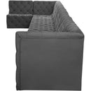  Manufacturer Color_Grey -- Tuft 215" Grey Velvet Upholstered 8 pc Modular Sectional IMAGE 12