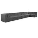  Manufacturer Color_Grey -- Tuft 215" Grey Velvet Upholstered 8 pc Modular Sectional IMAGE 1