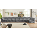  Manufacturer Color_Grey -- Tuft 215" Grey Velvet Upholstered 8 pc Modular Sectional IMAGE 3