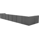  Manufacturer Color_Grey -- Tuft 215" Grey Velvet Upholstered 8 pc Modular Sectional IMAGE 6