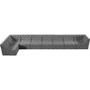  Manufacturer Color_Grey -- Tuft 215" Grey Velvet Upholstered 8 pc Modular Sectional IMAGE 7