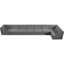  Manufacturer Color_Grey -- Tuft 215" Grey Velvet Upholstered 8 pc Modular Sectional IMAGE 8
