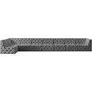 Meridian Tuft Grey Velvet Modular Sectional IMAGE 9