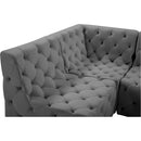  Manufacturer Color_Grey -- Tuft 215" Grey Velvet Upholstered 9 pc Modular Sectional IMAGE 13