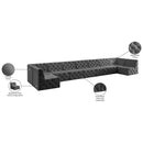  Manufacturer Color_Grey -- Tuft 215" Grey Velvet Upholstered 9 pc Modular Sectional IMAGE 16