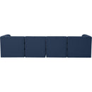 Meridian Tuft Navy Velvet Modular Sofa IMAGE 4