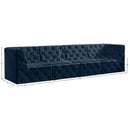  Manufacturer Color_Navy -- Tuft 128" Navy Velvet Upholstered 4 pc Modular Sofa IMAGE 9
