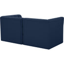  Manufacturer Color_Navy -- Tuft 70" Navy Velvet Upholstered 2 pc Modular Loveseat IMAGE 3