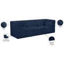  Manufacturer Color_Navy -- Tuft 99" Navy Velvet Upholstered 3 pc Modular Sofa IMAGE 10