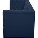  Manufacturer Color_Navy -- Tuft 99" Navy Velvet Upholstered 3 pc Modular Sofa IMAGE 7
