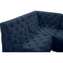  Manufacturer Color_Navy -- Tuft 99" Navy Velvet Upholstered 4 pc Modular Sectional IMAGE 18