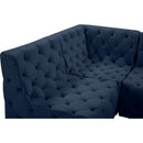 Meridian Tuft Navy Velvet Modular Sectional IMAGE 18