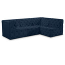  Manufacturer Color_Navy -- Tuft 99" Navy Velvet Upholstered 4 pc Modular Sectional IMAGE 1