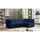  Manufacturer Color_Navy -- Tuft 99" Navy Velvet Upholstered 4 pc Modular Sectional IMAGE 3