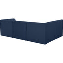  Manufacturer Color_Navy -- Tuft 99" Navy Velvet Upholstered 4 pc Modular Sectional IMAGE 5