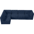  Manufacturer Color_Navy -- Tuft 128" Navy Velvet Upholstered 5 pc Modular Sectional IMAGE 10
