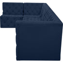  Manufacturer Color_Navy -- Tuft 128" Navy Velvet Upholstered 5 pc Modular Sectional IMAGE 12