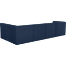  Manufacturer Color_Navy -- Tuft 128" Navy Velvet Upholstered 5 pc Modular Sectional IMAGE 5